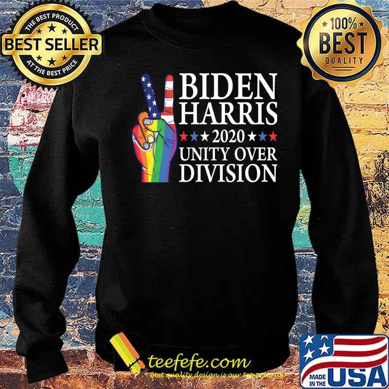 Biden Harris 2020 Unity Over Division American Flag Lgbt Shirt Sweater Biden Harris 2020 Unity Over Division American Flag Lgbt Shirt Sweater