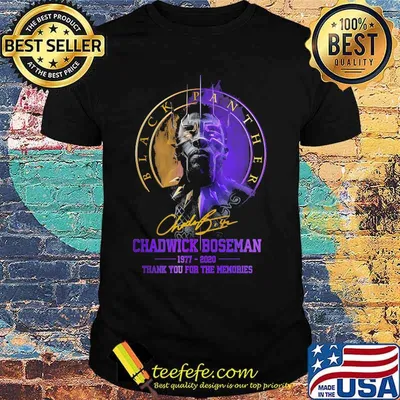 Black Panther Chadwick Boseman 1977 2020 Thank You For The Memories Signature Shirt