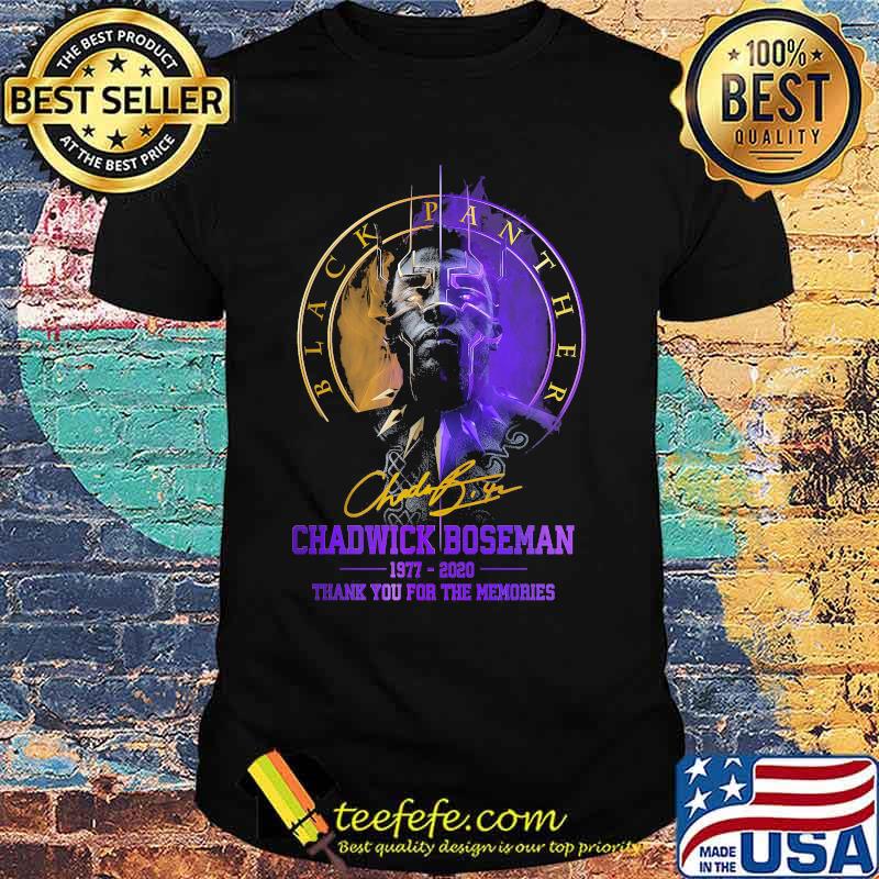 Black Panther Chadwick Boseman 1977 2020 Thank You For The Memories Signature Shirt