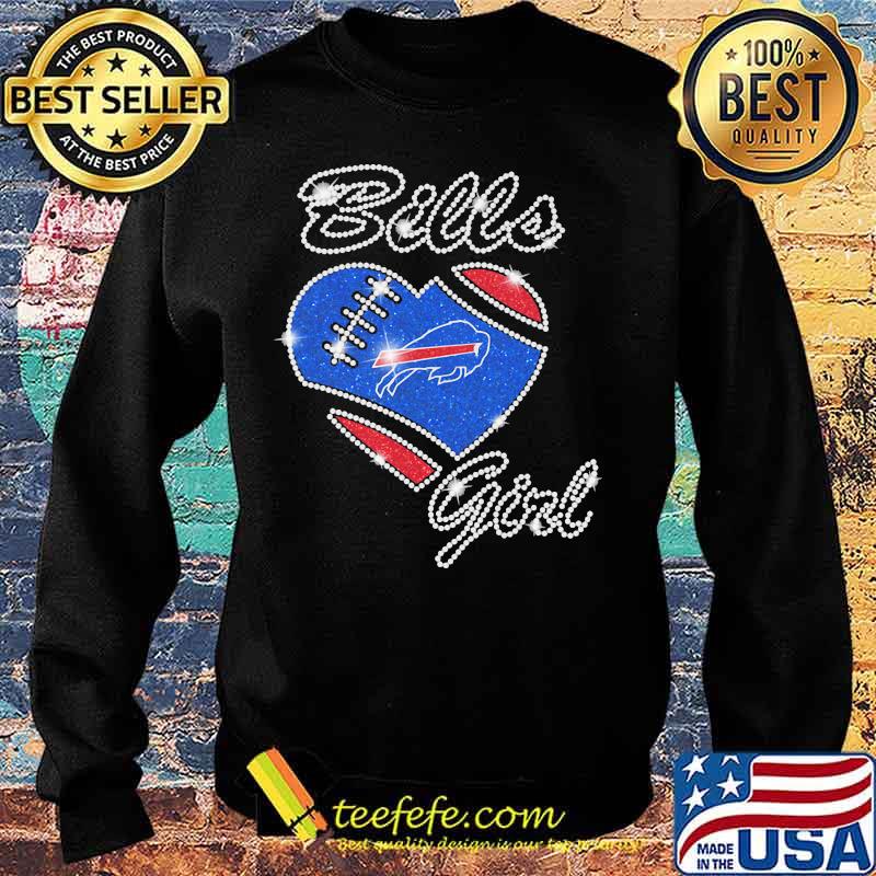 Buffalo Bills Girls Heart Diamond Shirt Sweater Buffalo Bills Girls Heart Diamond Shirt Sweater