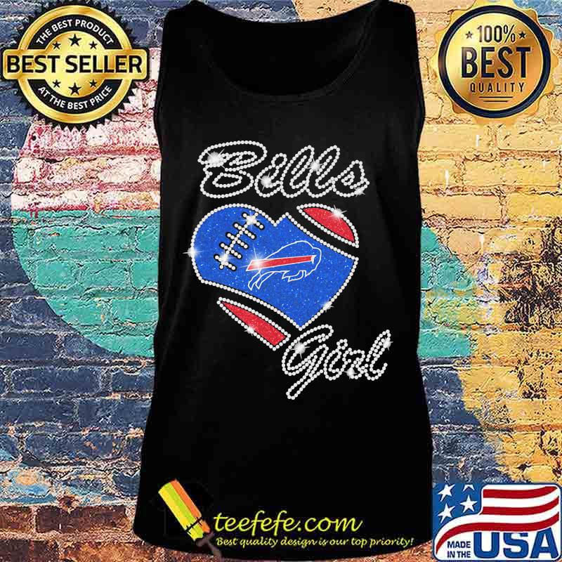 Buffalo Bills Girls Heart Diamond Shirt Tank top Buffalo Bills Girls Heart Diamond Shirt Tank top