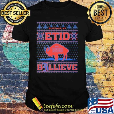 Buffalo Ny Etid Billieve Est 1998 Rugby Buffalo Bills Merry Christmas Shirt