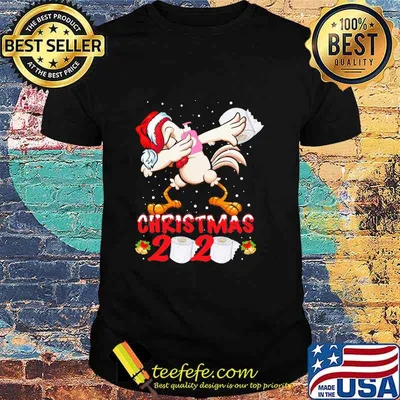 Chicken Dabbing Wear Santa Hat 2020 Toilet Paper Covid 19 Christmas Shirt