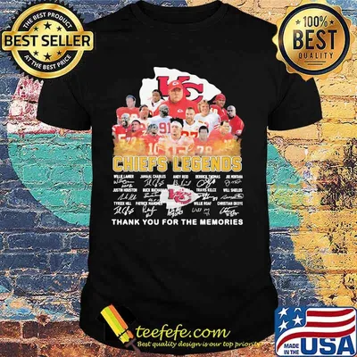Chiefs Legends Football Team Thank You For The Memories Signature Shirt