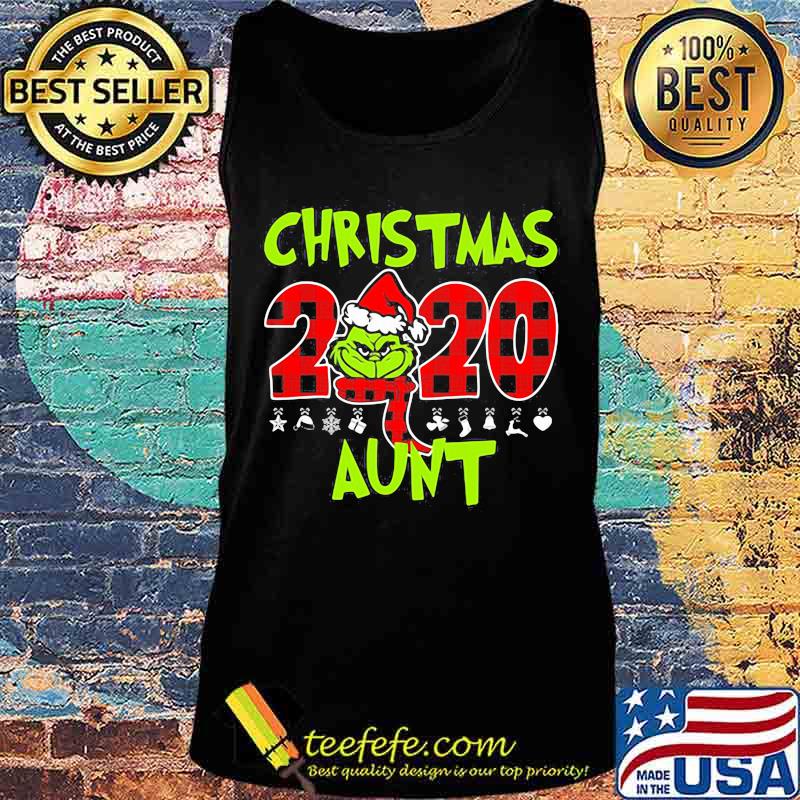 Christmas 2020 Aunt Grinch Hat Santa Claus Merry Xmas Shirt Tank top Christmas 2020 Aunt Grinch Hat Santa Claus Merry Xmas Shirt Tank top