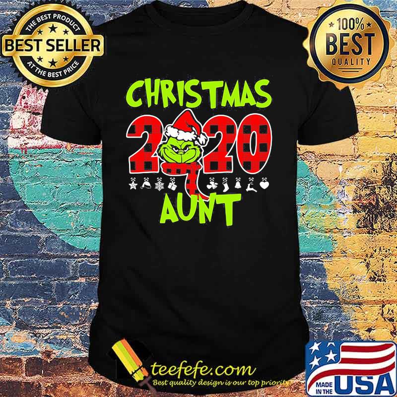 Christmas 2020 Aunt Grinch Hat Santa Claus Merry Xmas Shirt Christmas 2020 Aunt Grinch Hat Santa Claus Merry Xmas Shirt