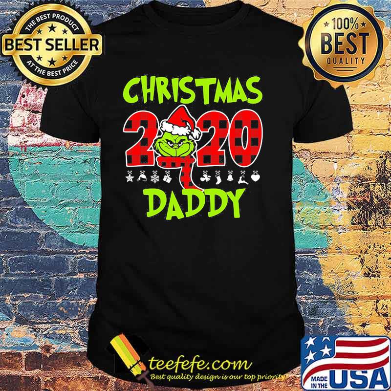 Christmas 2020 Daddy Grinch Hat Santa Claus Merry Xmas Shirt