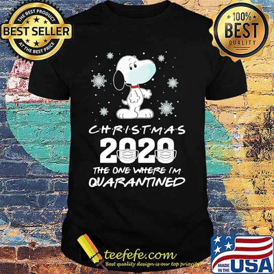 Christmas 2020 The One Where Im Quarantined Snoopy Wear Mask Shirt