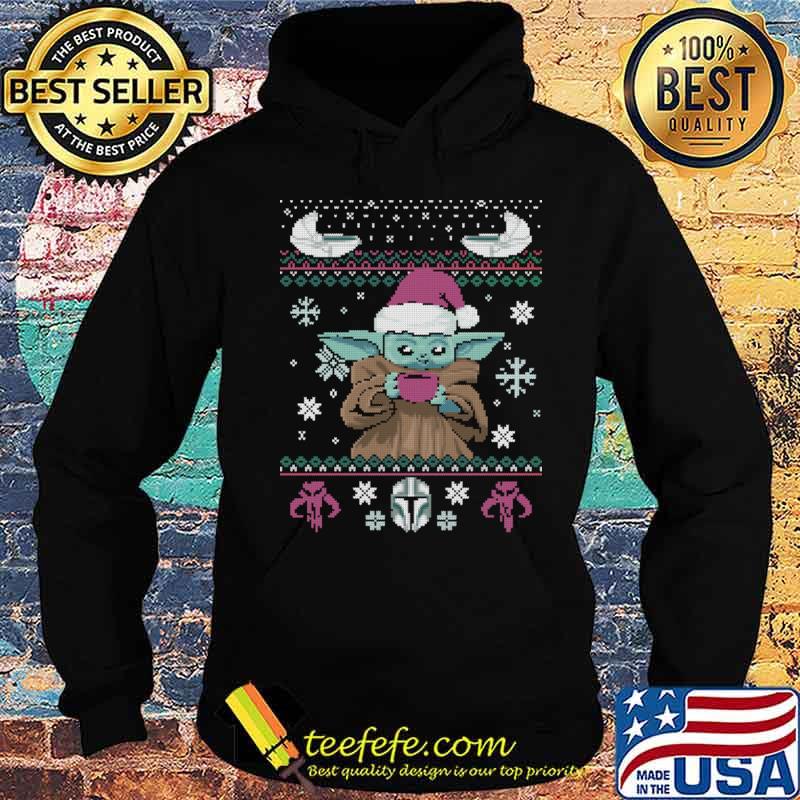 Christmas Coffee yoda baby wear hat santa Shirt Hoodie Christmas Coffee yoda baby wear hat santa Shirt Hoodie