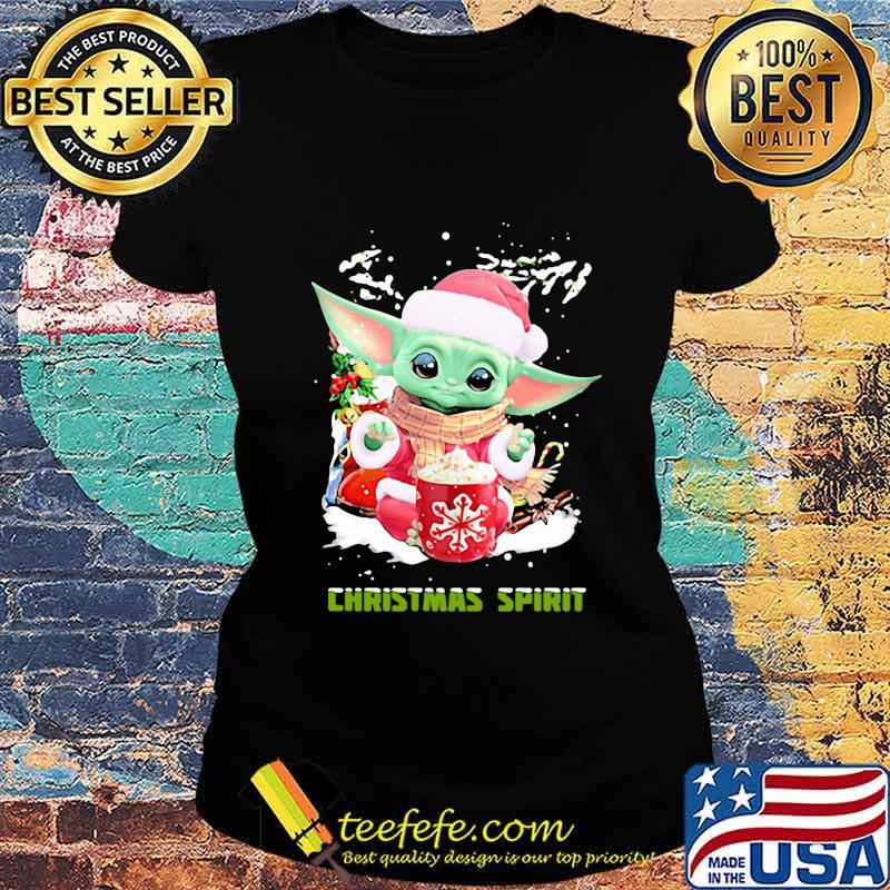 Christmas Spirit Yoda Baby Wear Pajama Santa Xmas Shirt Ladies tee Christmas Spirit Yoda Baby Wear Pajama Santa Xmas Shirt Ladies tee