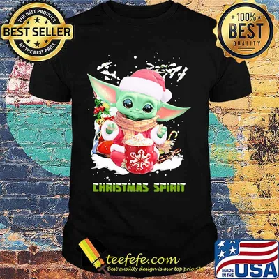 Christmas Spirit Yoda Baby Wear Pajama Santa Xmas Shirt