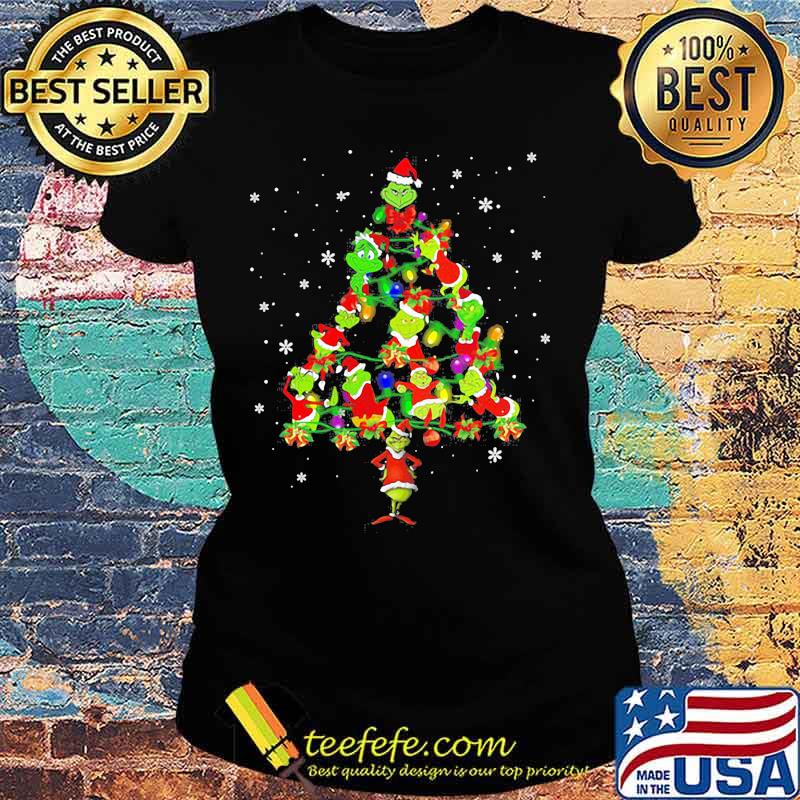 Christmas Tree Grinch Merry Xmas Shirt Ladies tee Christmas Tree Grinch Merry Xmas Shirt Ladies tee