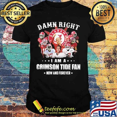 Damn Right I Am A Crimson Tide Fan Now And Forever Alabama Football Shirt