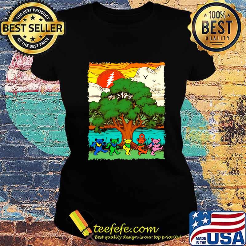 Dancing Bear Lgbt Grateful Dead Sunset Shirt Ladies tee Dancing Bear Lgbt Grateful Dead Sunset Shirt Ladies tee