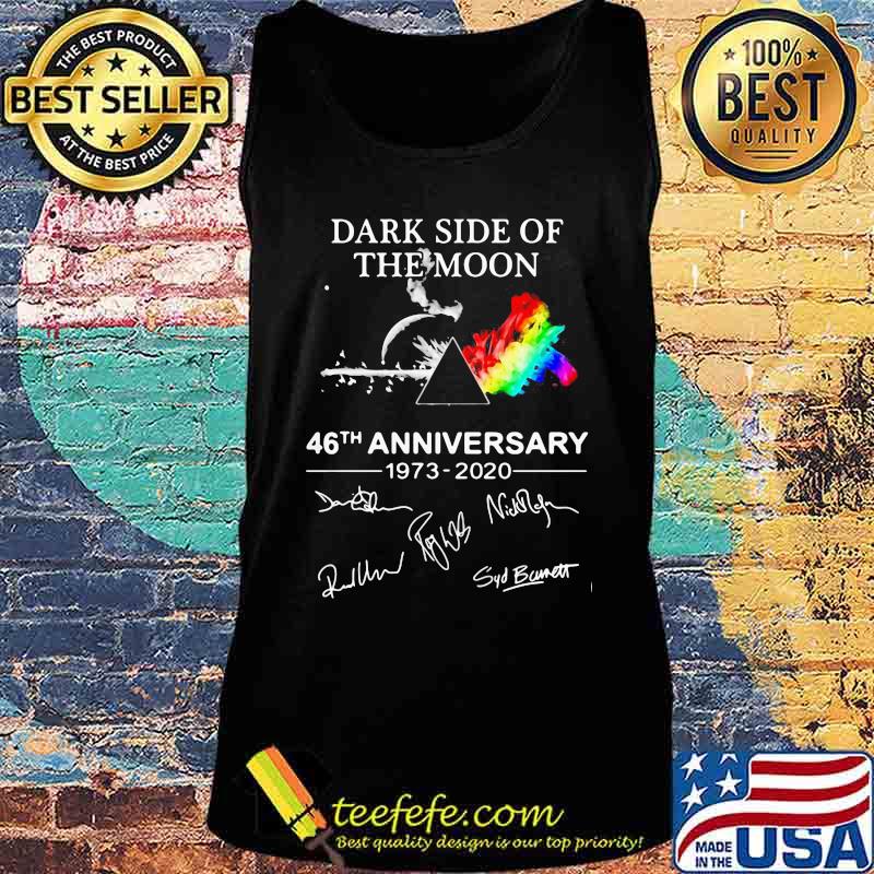 Dark Side Of The Moon 46th Anniversary 1973 -2020 Signuature Pink Floyd Lgbt Shirt Tank top Dark Side Of The Moon 46th Anniversary 1973 -2020 Signuature Pink Floyd Lgbt Shirt Tank top
