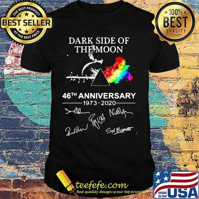 Dark Side Of The Moon 46th Anniversary 1973 -2020 Signuature Pink Floyd Lgbt Shirt