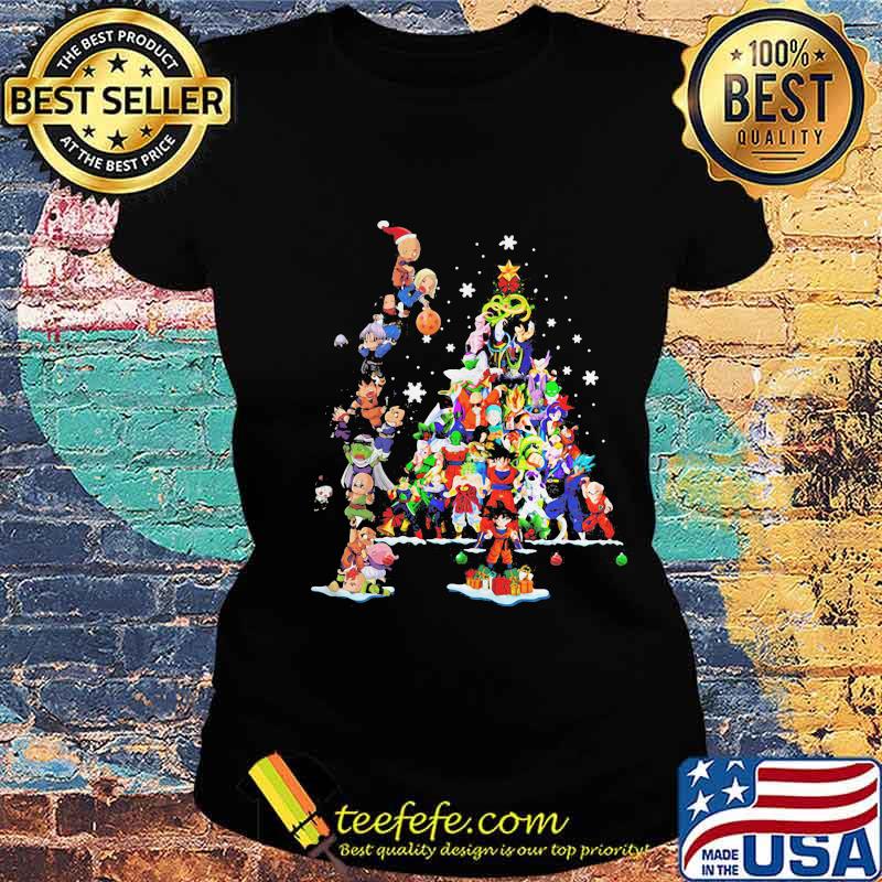 Dragon Ball Christmas Tree Merry Xmas Shirt Ladies tee Dragon Ball Christmas Tree Merry Xmas Shirt Ladies tee