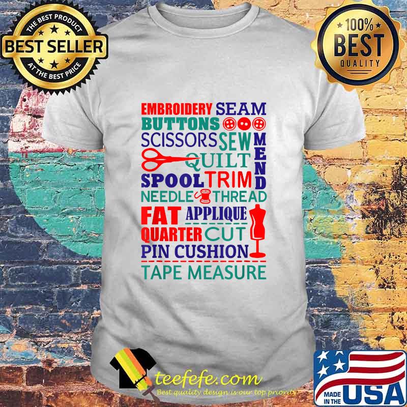 Embroidery Seam Buttons Scissors Spool Applique Tape Measure Cloth And Sewing Shirt Embroidery Seam Buttons Scissors Spool Applique Tape Measure Cloth And Sewing Shirt