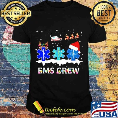 EMS Crew Ambulance Medical Merry Christmas Shirt