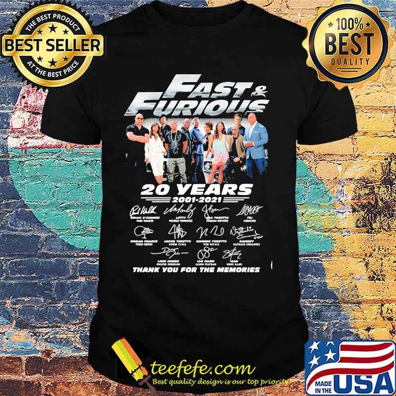 Fart And Furious 20 Years 2001 2021 Thank You For The Memories Signature Shirt