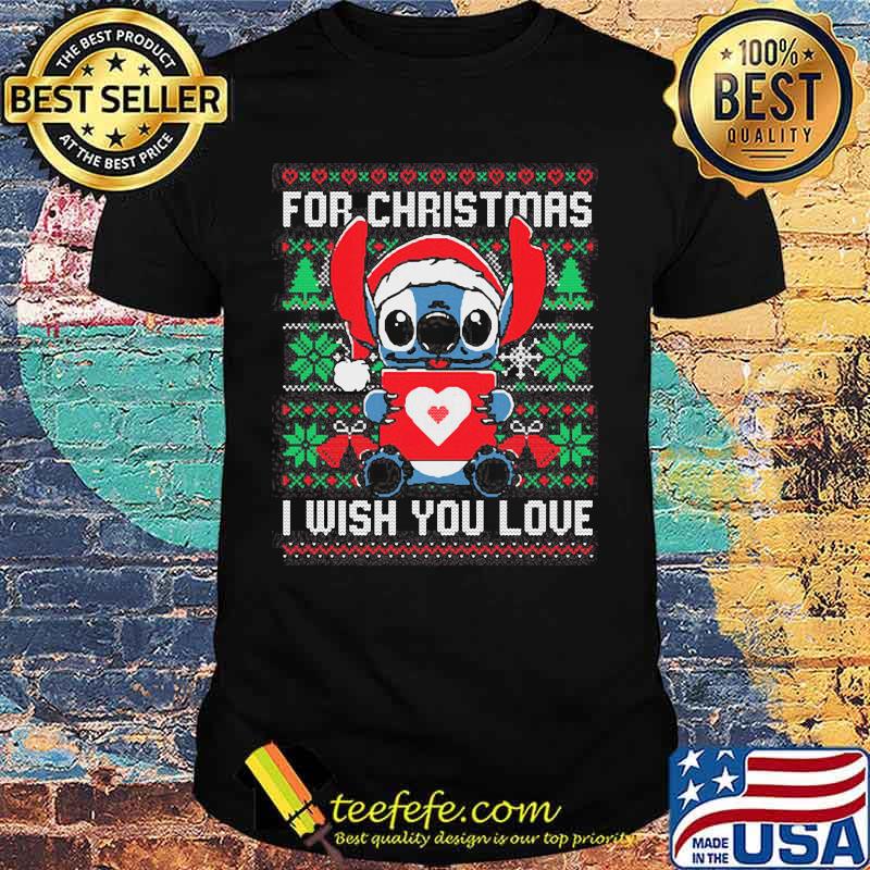 For Christmas I Wifh You Love Fondos De Pantalla De Navidad Del Stich Shirt