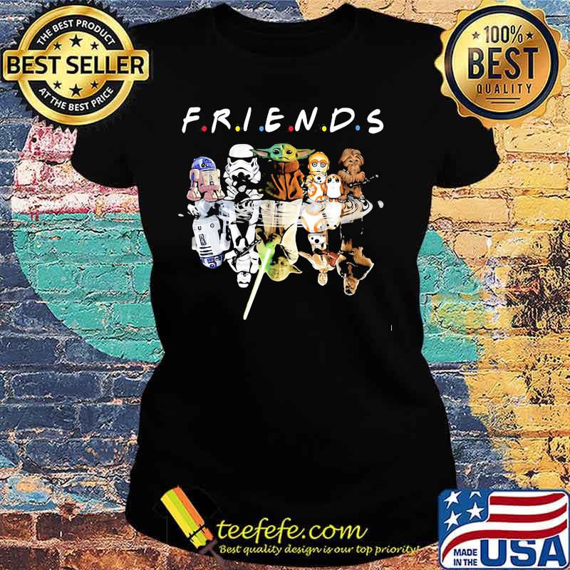 Friends The Mandalorian Star Wars Baby Yoda Shirt Ladies tee Friends The Mandalorian Star Wars Baby Yoda Shirt Ladies tee