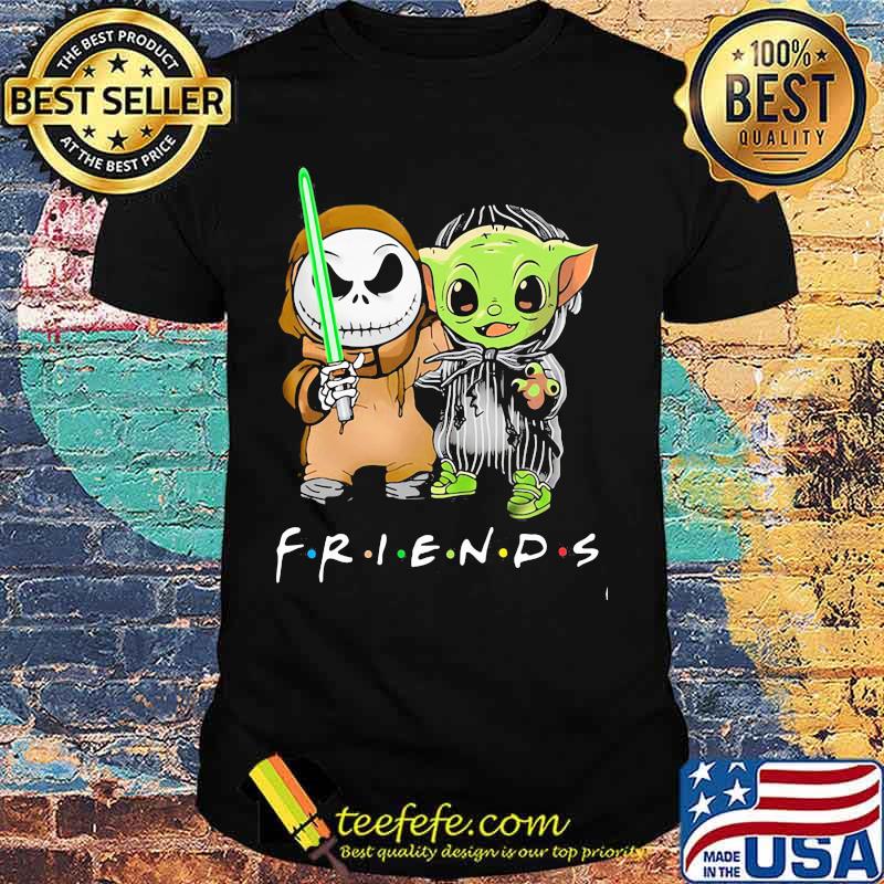 Friends With Baby Yoda And Jack Skelington Shirt