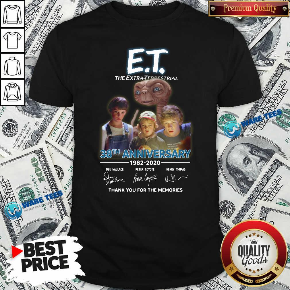 Funny Et The Extra Terrestrial 38th Anniversary 1982 2020 Thank You For The Memories Signatures Shirt