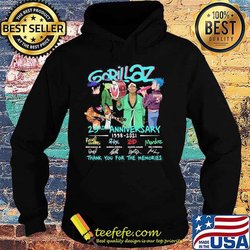 Gorillaz 23rd Anniversary 1998 2021 Thank You For The Memories Signature Shirt Hoodie Gorillaz 23rd Anniversary 1998 2021 Thank You For The Memories Signature Shirt Hoodie