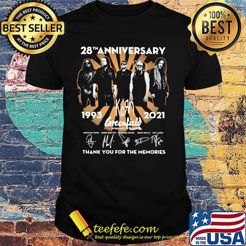 Greenfield 28th Anniversary 1993 2021 Thank You For The Memories Signuature Shirt