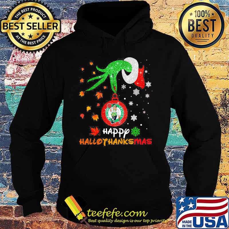 Grinch Boston Celtics happy hallothanksmas s Hoodie Grinch Boston Celtics happy hallothanksmas s Hoodie