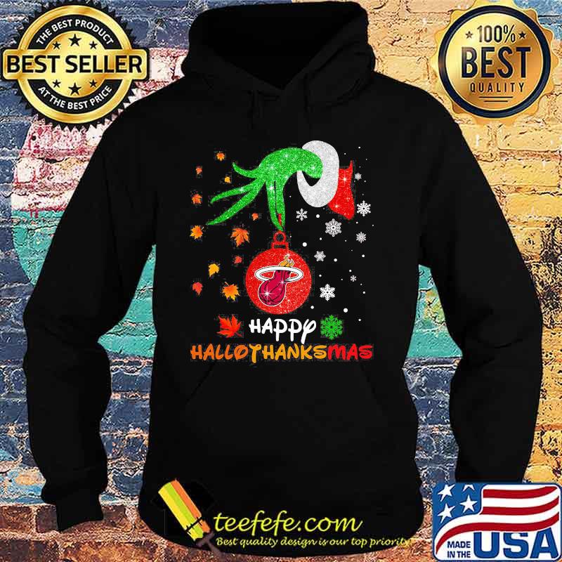 Grinch Miami heat happy hallothanksmas s Hoodie Grinch Miami heat happy hallothanksmas s Hoodie