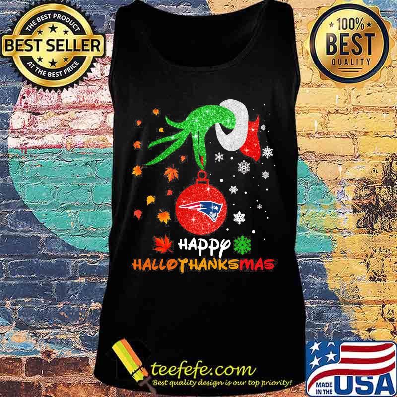 Grinch New england patriots head happy hallothanksmas s Tank top Grinch New england patriots head happy hallothanksmas s Tank top