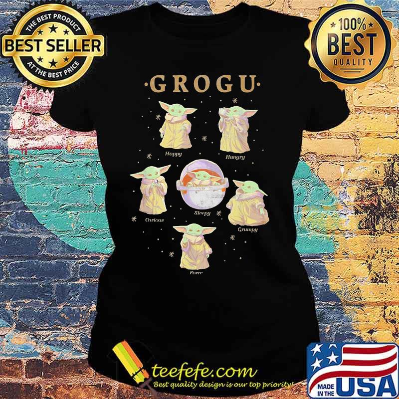 Grogu Baby Yoda Happy Petro Sleepy Hungry Shirt Ladies tee Grogu Baby Yoda Happy Petro Sleepy Hungry Shirt Ladies tee