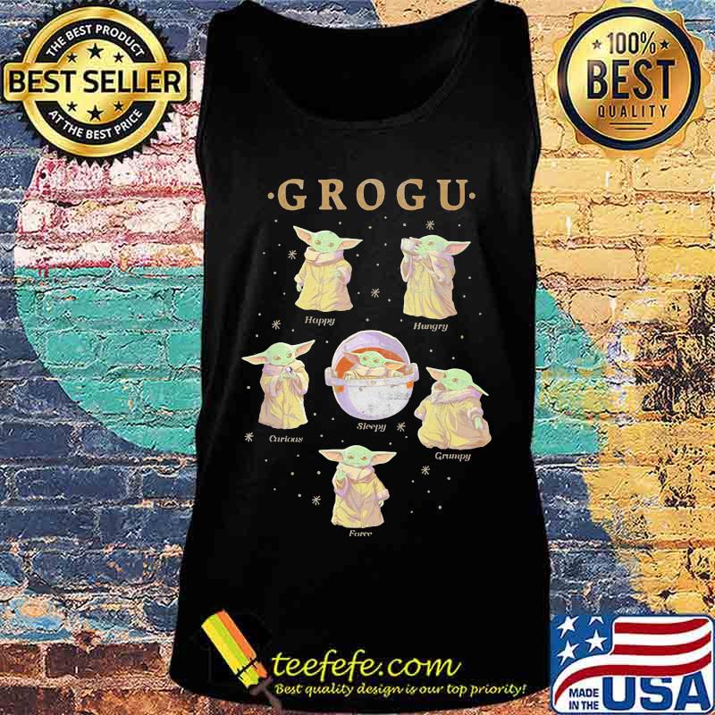 Grogu Baby Yoda Happy Petro Sleepy Hungry Shirt Tank top Grogu Baby Yoda Happy Petro Sleepy Hungry Shirt Tank top