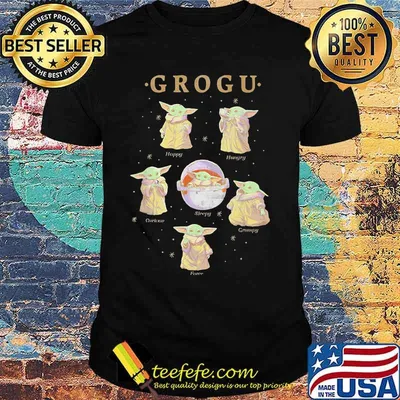 Grogu Baby Yoda Happy Petro Sleepy Hungry Shirt