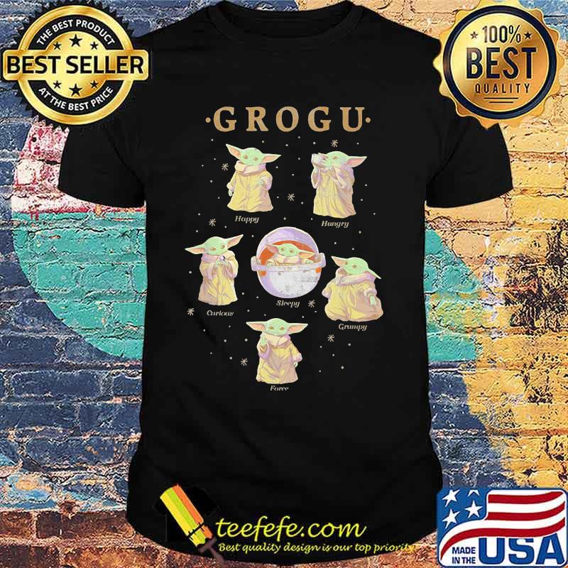 Grogu Baby Yoda Happy Petro Sleepy Hungry Shirt