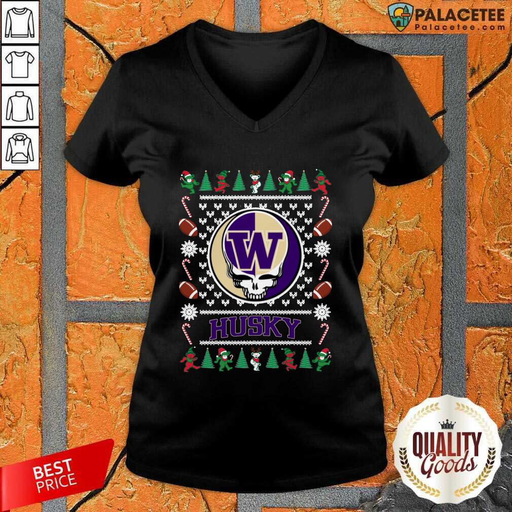 Happy Washington Huskies Grateful Dead Ugly Christmas Shirt