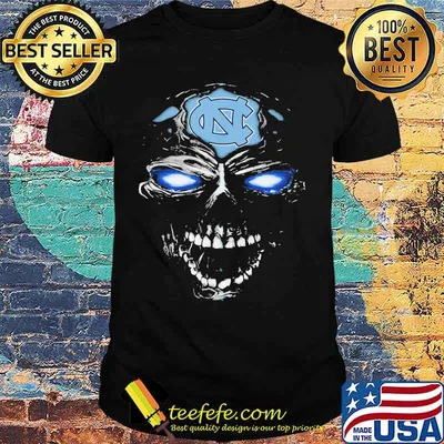 Head Skull North Carolina Tar Heels Football Shirt