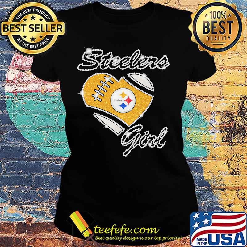 Heart Diamonds Girl Pittsburgh Steelers Team Football Shirt Ladies tee Heart Diamonds Girl Pittsburgh Steelers Team Football Shirt Ladies tee