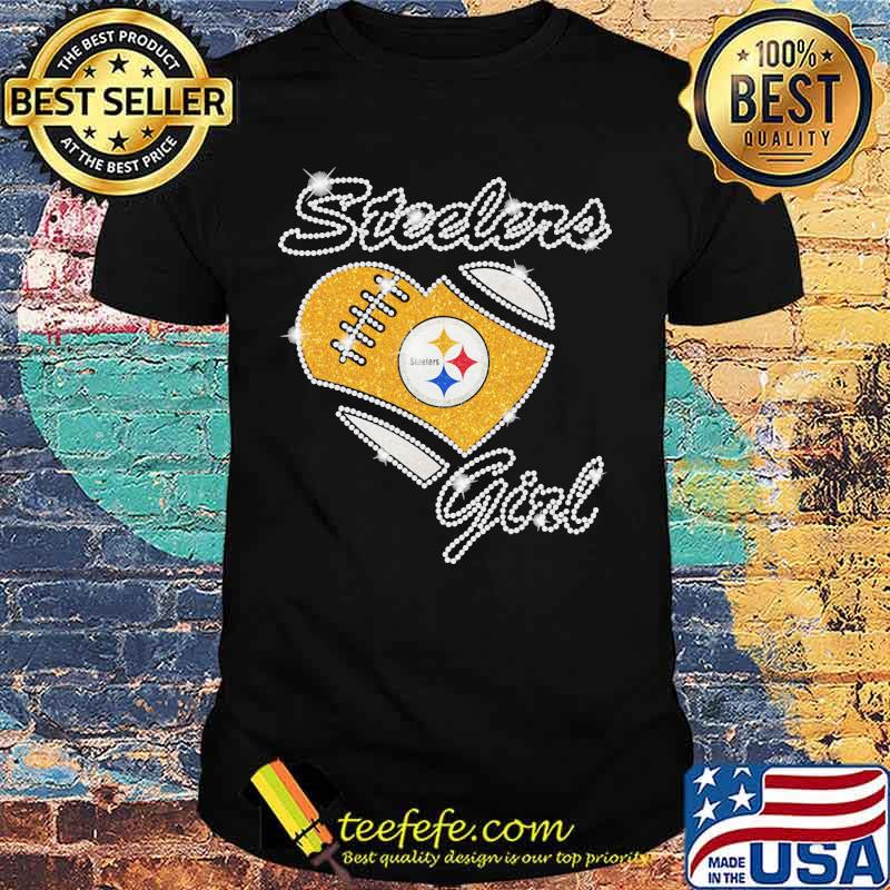 Heart Diamonds Girl Pittsburgh Steelers Team Football Shirt Heart Diamonds Girl Pittsburgh Steelers Team Football Shirt