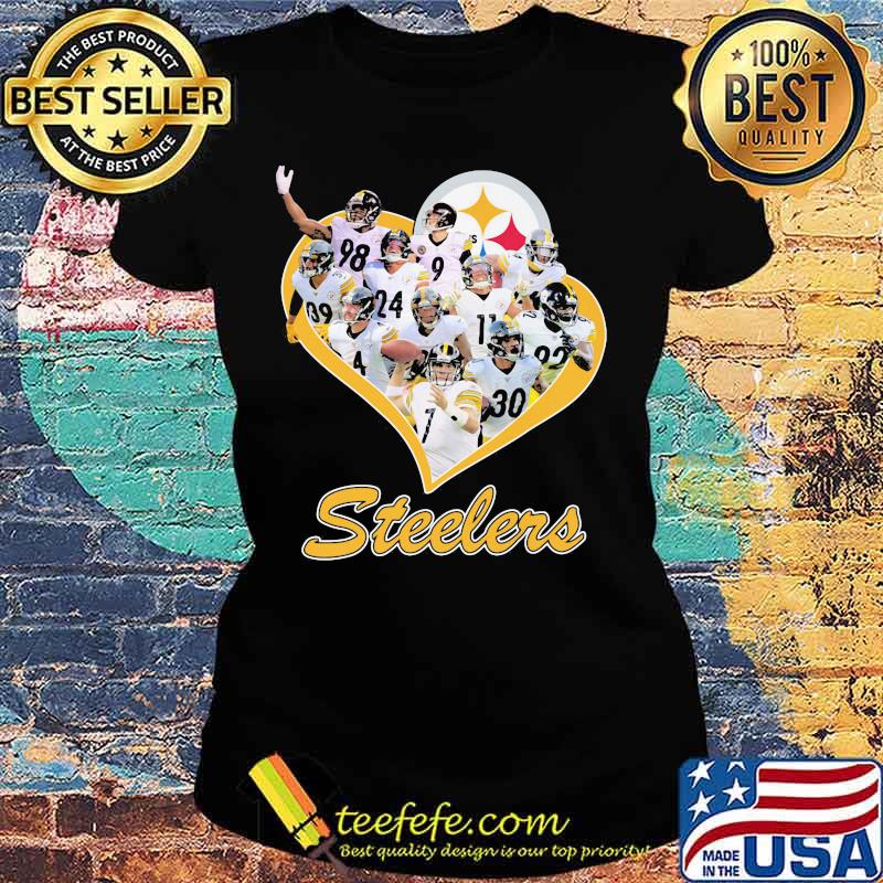 Heart Football Pittsburgh Steelers Shirt Ladies tee Heart Football Pittsburgh Steelers Shirt Ladies tee