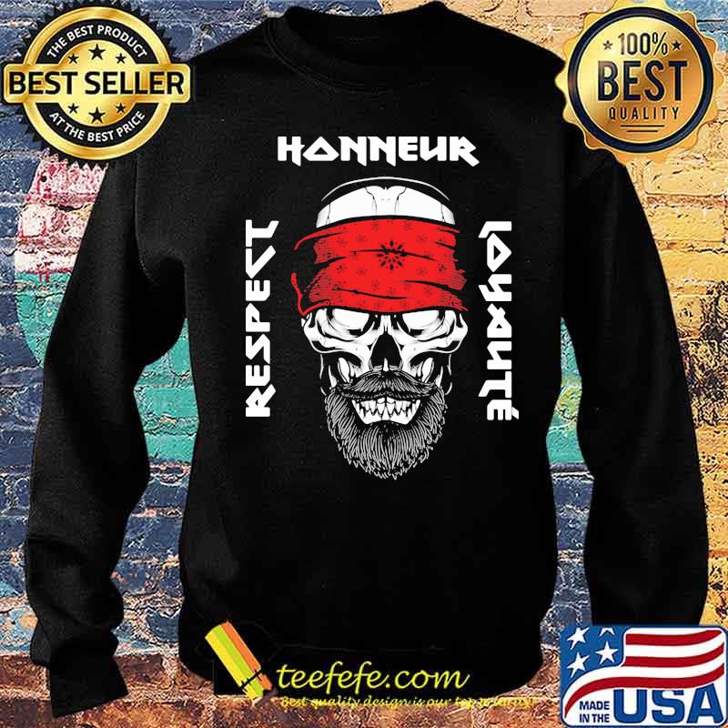 Honneur Respect Loyauté Édition Noire Skull Ribbon Red Shirt Sweater Honneur Respect Loyauté Édition Noire Skull Ribbon Red Shirt Sweater