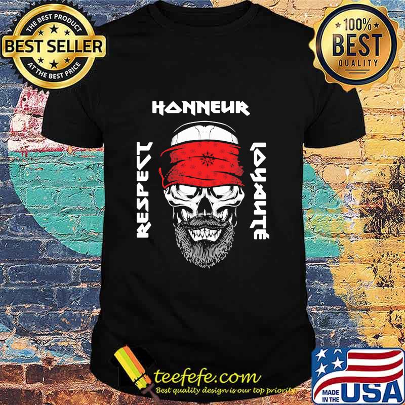 Honneur Respect Loyauté Édition Noire Skull Ribbon Red Shirt Honneur Respect Loyauté Édition Noire Skull Ribbon Red Shirt