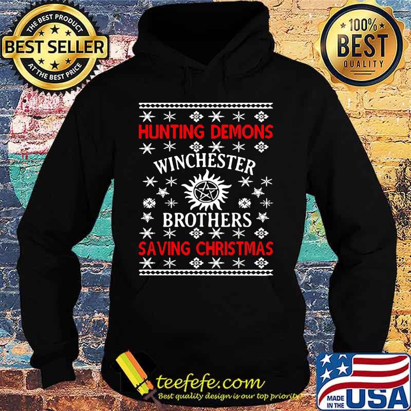 Hunting demons winchester brothers saving christmas s Hoodie Hunting demons winchester brothers saving christmas s Hoodie