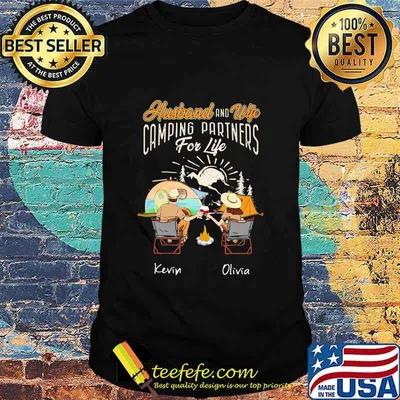 Husband And Wife Camping Partners For Life Kevin And Oliva Shirt