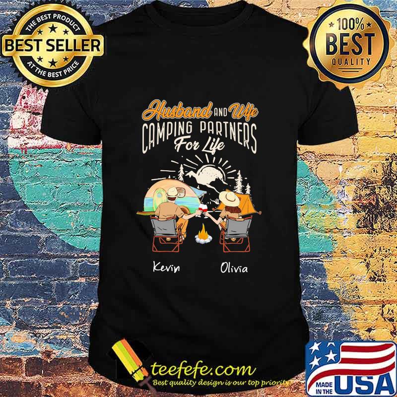 Husband And Wife Camping Partners For Life Kevin And Oliva Shirt