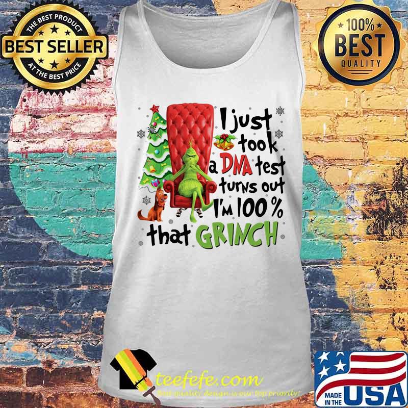 I Just Took A DNA Test Turns Out I'm 100% That Grinch Cane Throne Christmastree Xmas Shirt Tank top I Just Took A DNA Test Turns Out I'm 100% That Grinch Cane Throne Christmastree Xmas Shirt Tank top