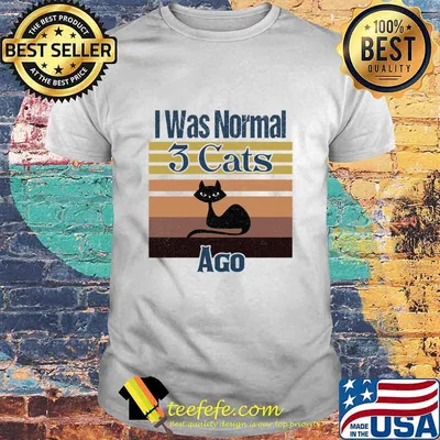 I Was Normal 3 Cats Ago Vintage Shirt