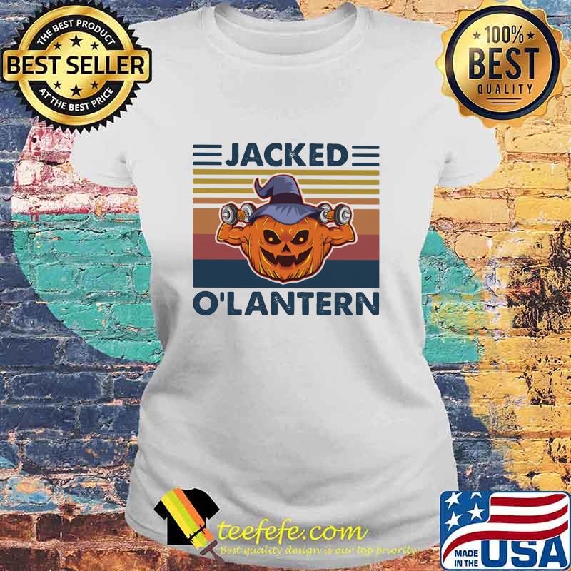 Jacked O'lantern Pumpkin Witch Weight Lifting Halloween Vintage Shirt Laides tee Jacked O'lantern Pumpkin Witch Weight Lifting Halloween Vintage Shirt Laides tee